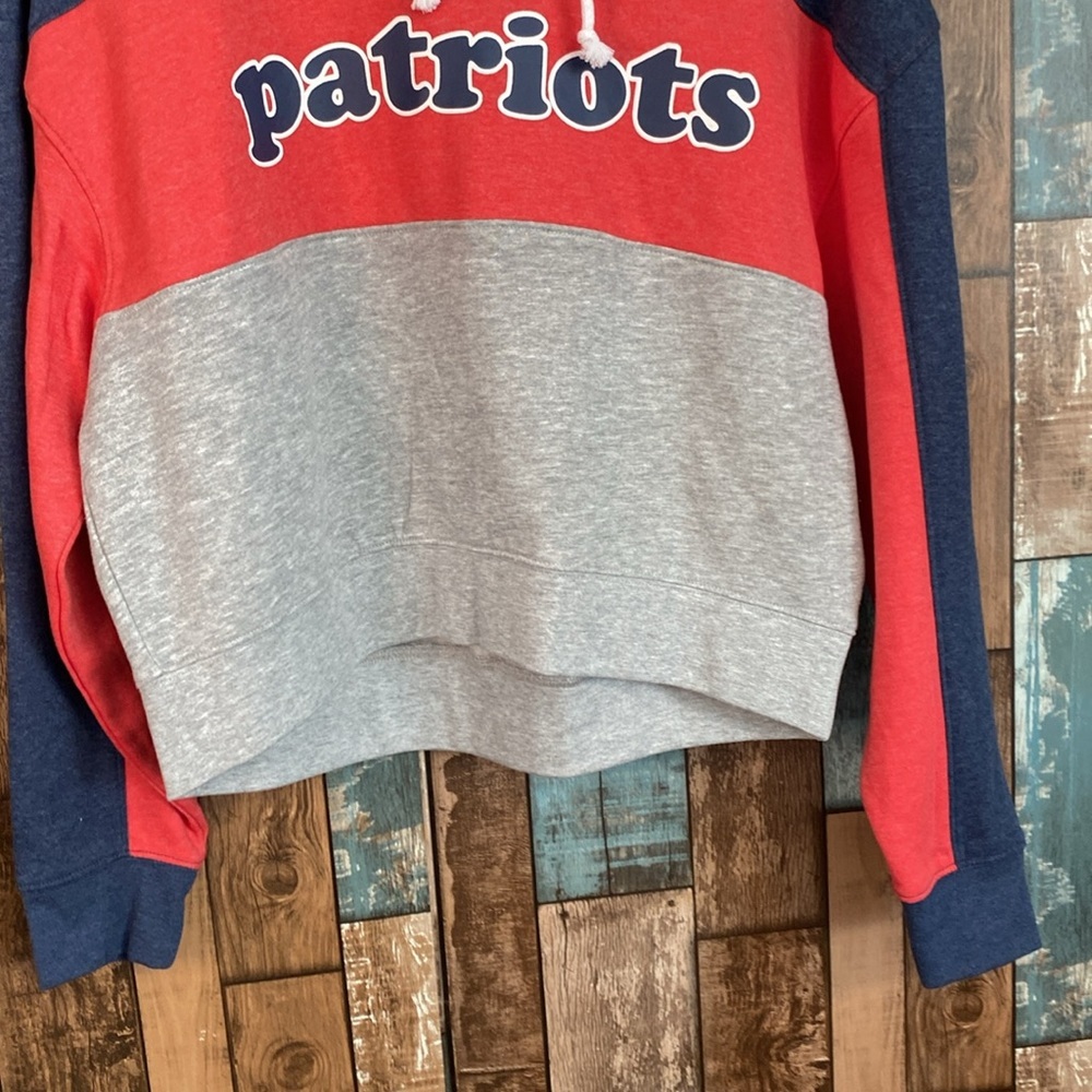 Patriots small cozy high low hoodie sweatshirt - Picture 3 of 16